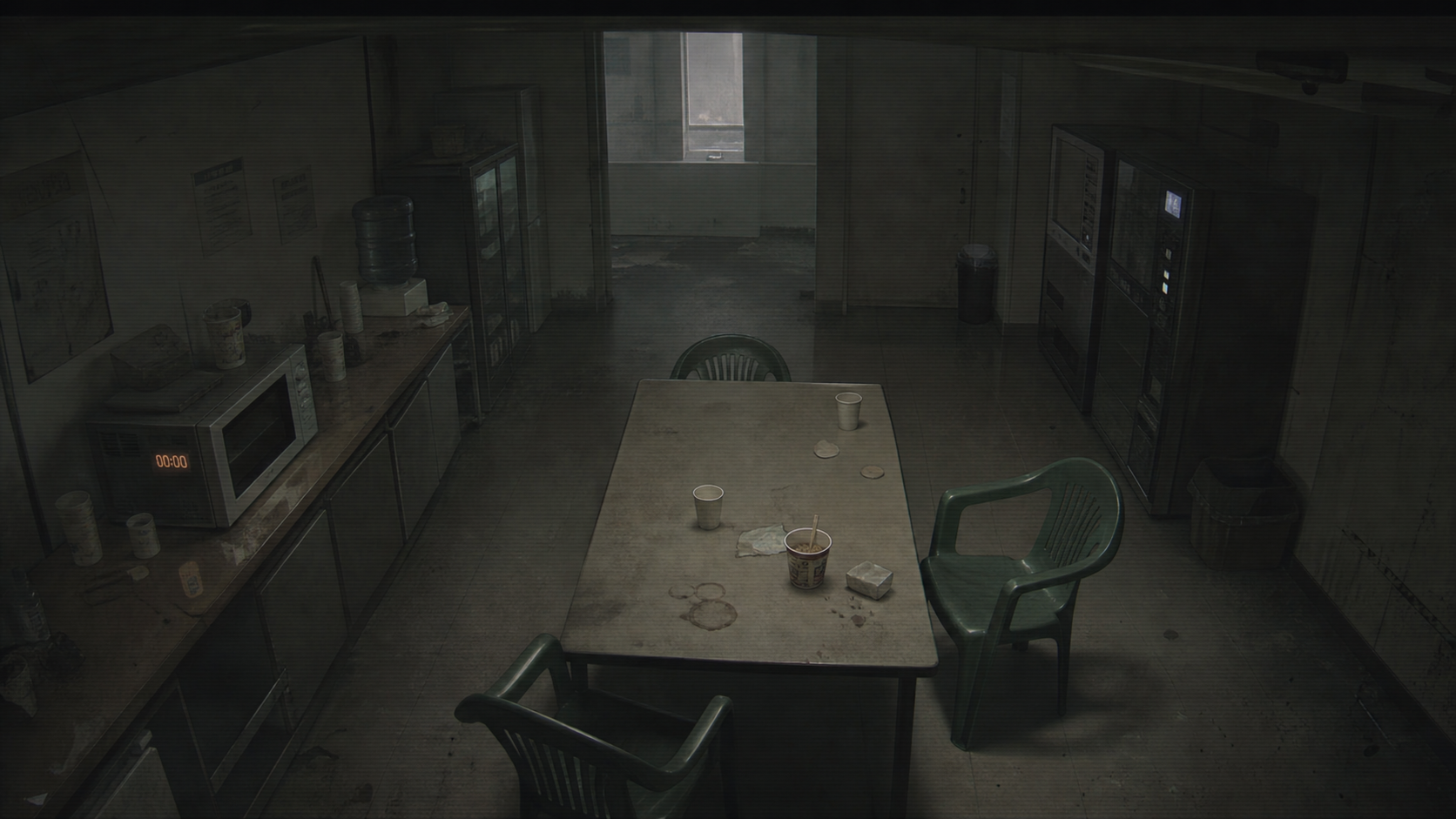 Dark empty control room